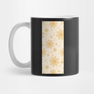 Bold and sweet retro floral in creams and buttery yellows Mug